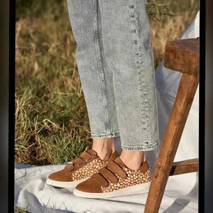 PIED de BICHE Alice Velcro Calf Hair Suede Leather Sneakers